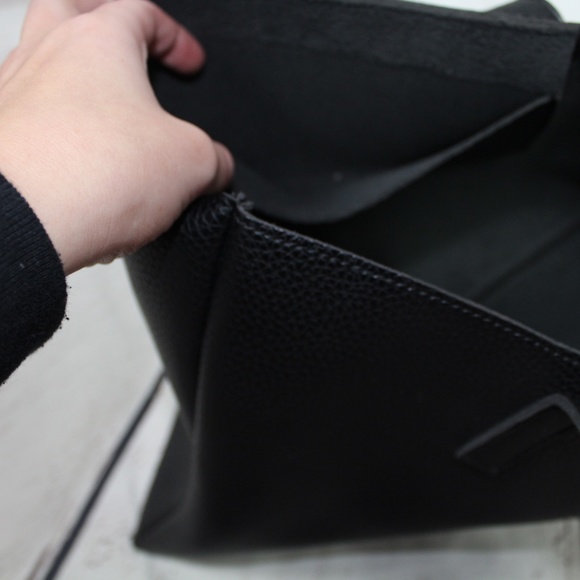 Black Leather Vince Camuto Luck Tote - Picture 6 of 6